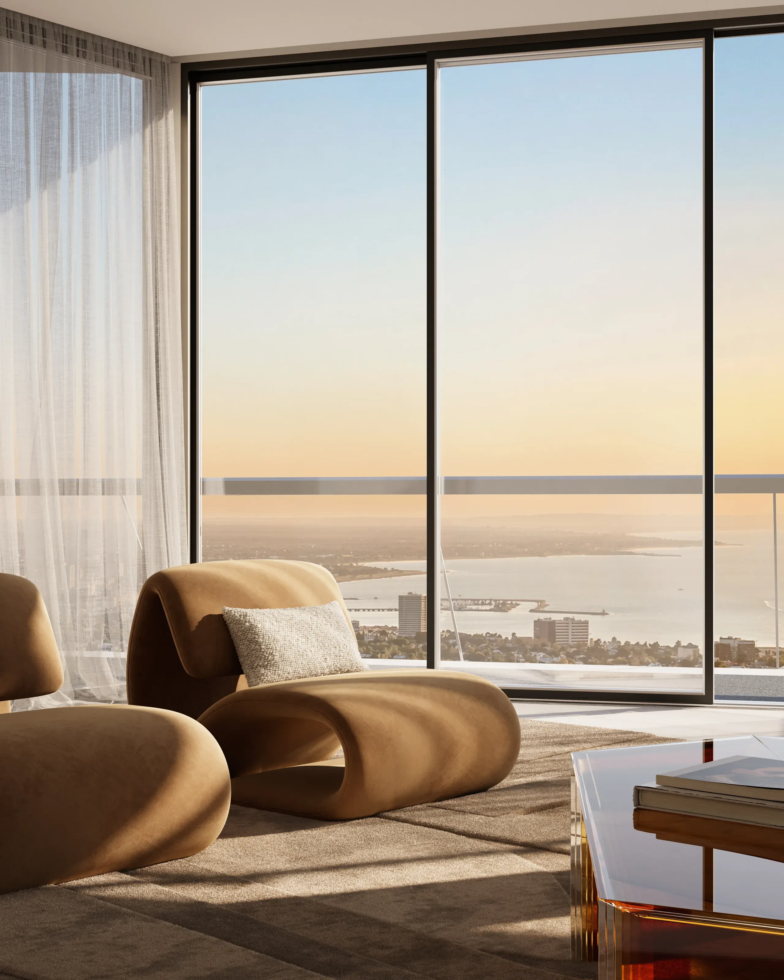Light, material and space, rendered with intent.