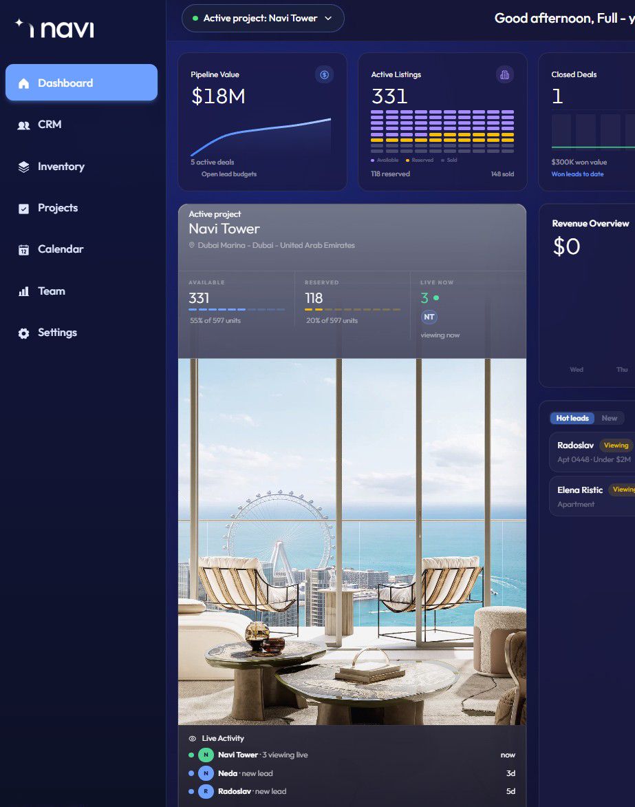 Sales workspace
